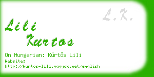 lili kurtos business card