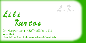 lili kurtos business card